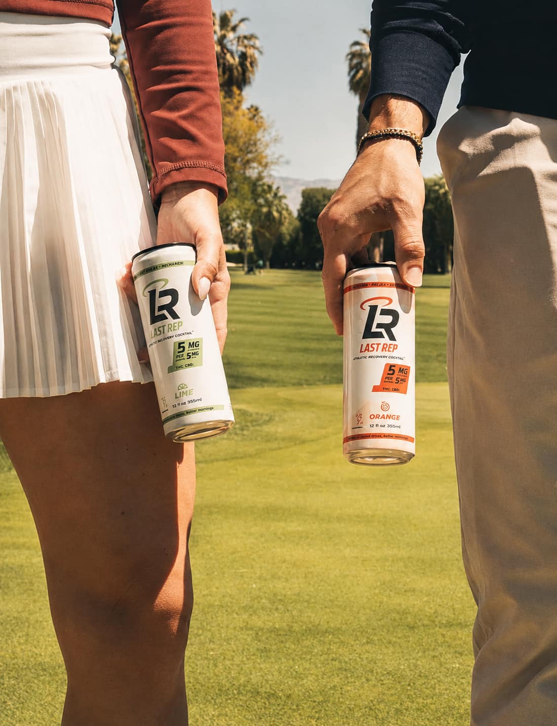 Last Rep Lime and Orange held on the golf course